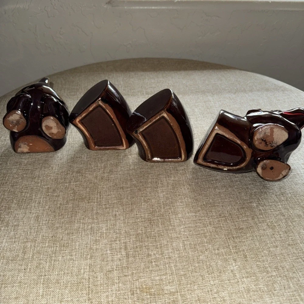 Vintage MCM 4PC Dachshund Party/Snack Set - NICE~ Customizable - Picture 4 of 4